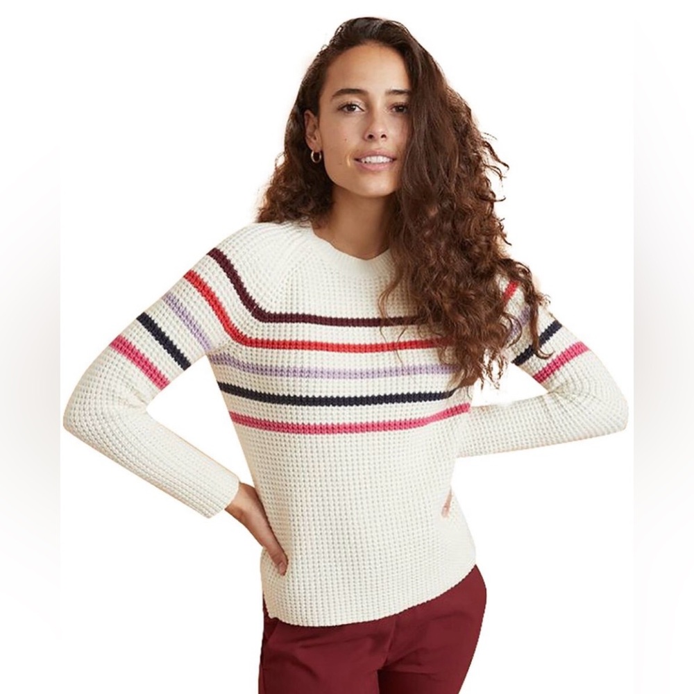 Marine Layer | Delaney Striped Pullover Sweater | XL